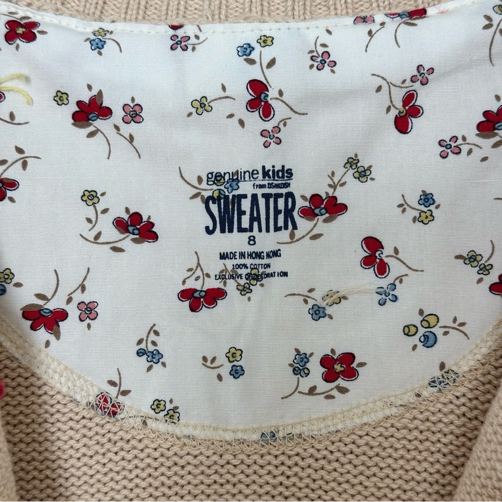NWT genuine kids from Oshkosh sweater cardigan for an 8 yo girl; 100% cotton - Picture 3 of 3